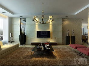 現(xiàn)代風(fēng)格客廳設(shè)計(jì) 210㎡四居室電視背景墻與茶幾裝飾效果解析