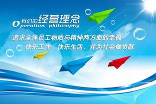 專業(yè)設(shè)計(jì)資源分享 藍(lán)色公司文化經(jīng)營理念海報(bào)矢量圖免費(fèi)下載